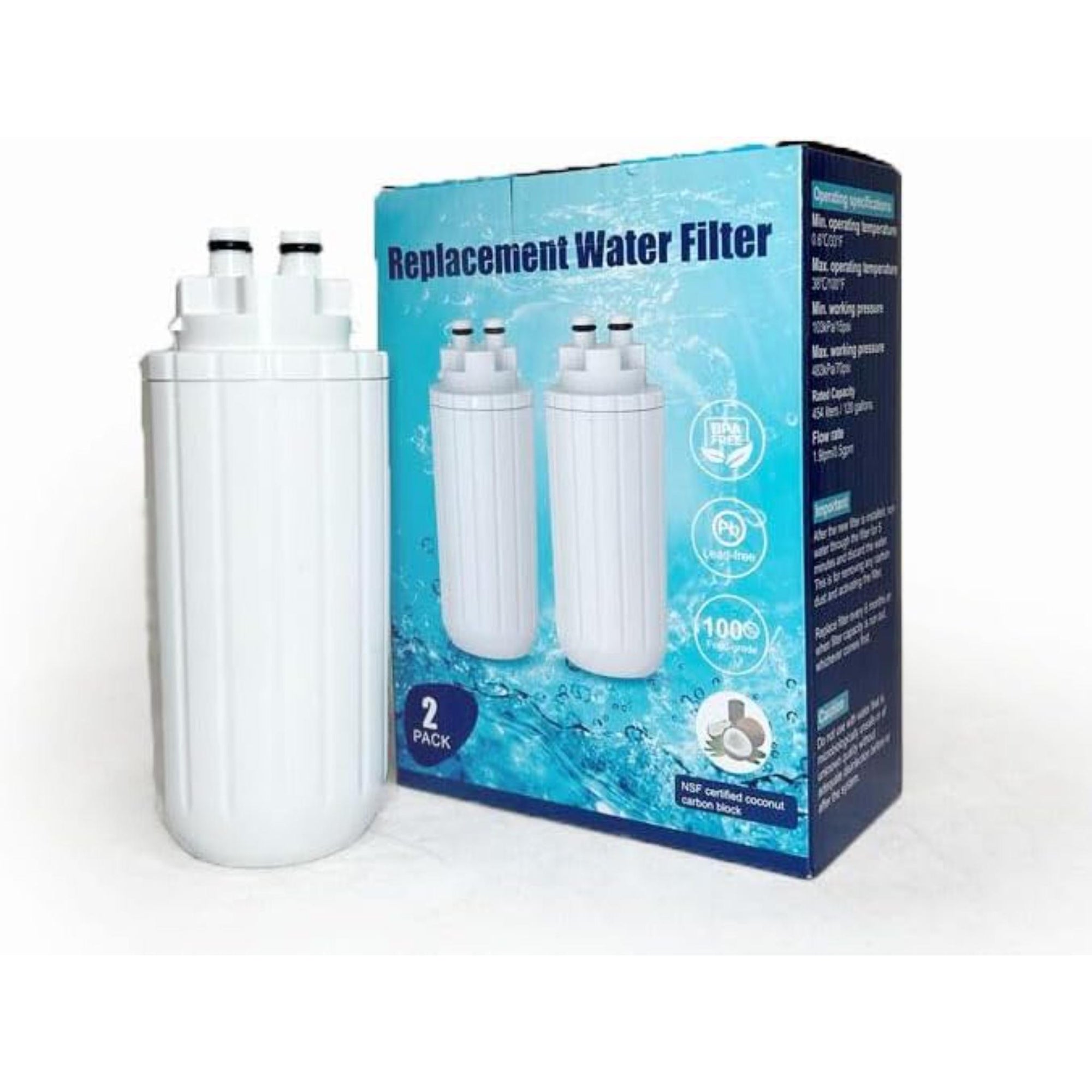 Nispira Carbon Block Water Filter Replacement Compatible with Brita Hub Instant Powerful Countertop System