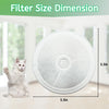 Nispira Cat Water Fountain Filter Replacements for Eversweet 2S/3/3 Solo/Solo SE Cybertail Pet Water Dispenser Triple Filtration