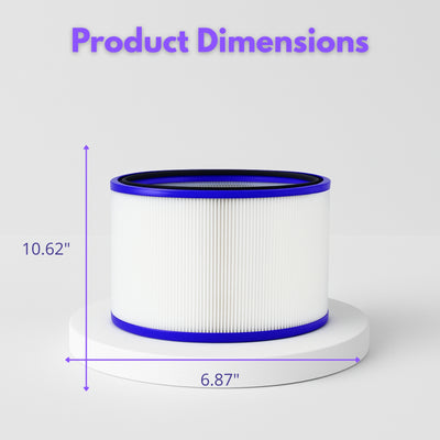 Nispira 2 in 1 HEPA Activated Carbon Filter For Pure Cool Hot Link HP01, HP02, DP01 Air Purifier 968125-03