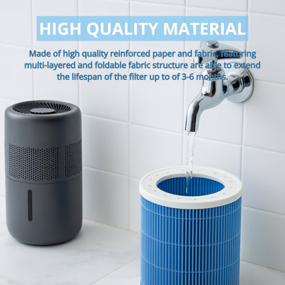 Nispira Wick Filter Replacement Compatible with Lamon MistZero/MistZero B/MistZero S Mifasol 5L Evaporative Humidifier