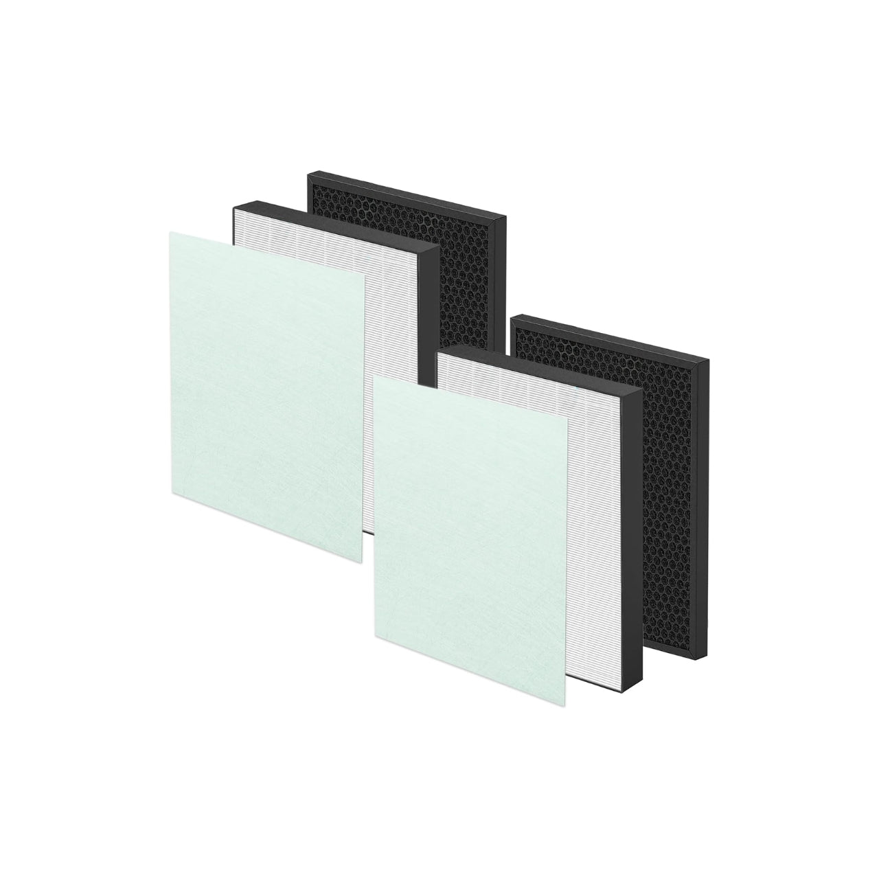 Nispira True Hepa Activated Carbon Filter Set for Air400 Bissell Air Purifier 2520 and 2521