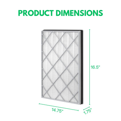 Nispira True HEPA Activated Carbon Filter Compatible with Shark Air Purifier 6 HE600, HE601, HE602 Part HE6FKPET Odor Fumes Lock