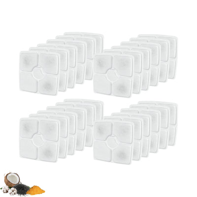 NISPIRA Charcoal Water Filter Replacements Compatible with Veken 84oz/2.5L Cat Water Fountain, Dog Water Fountain