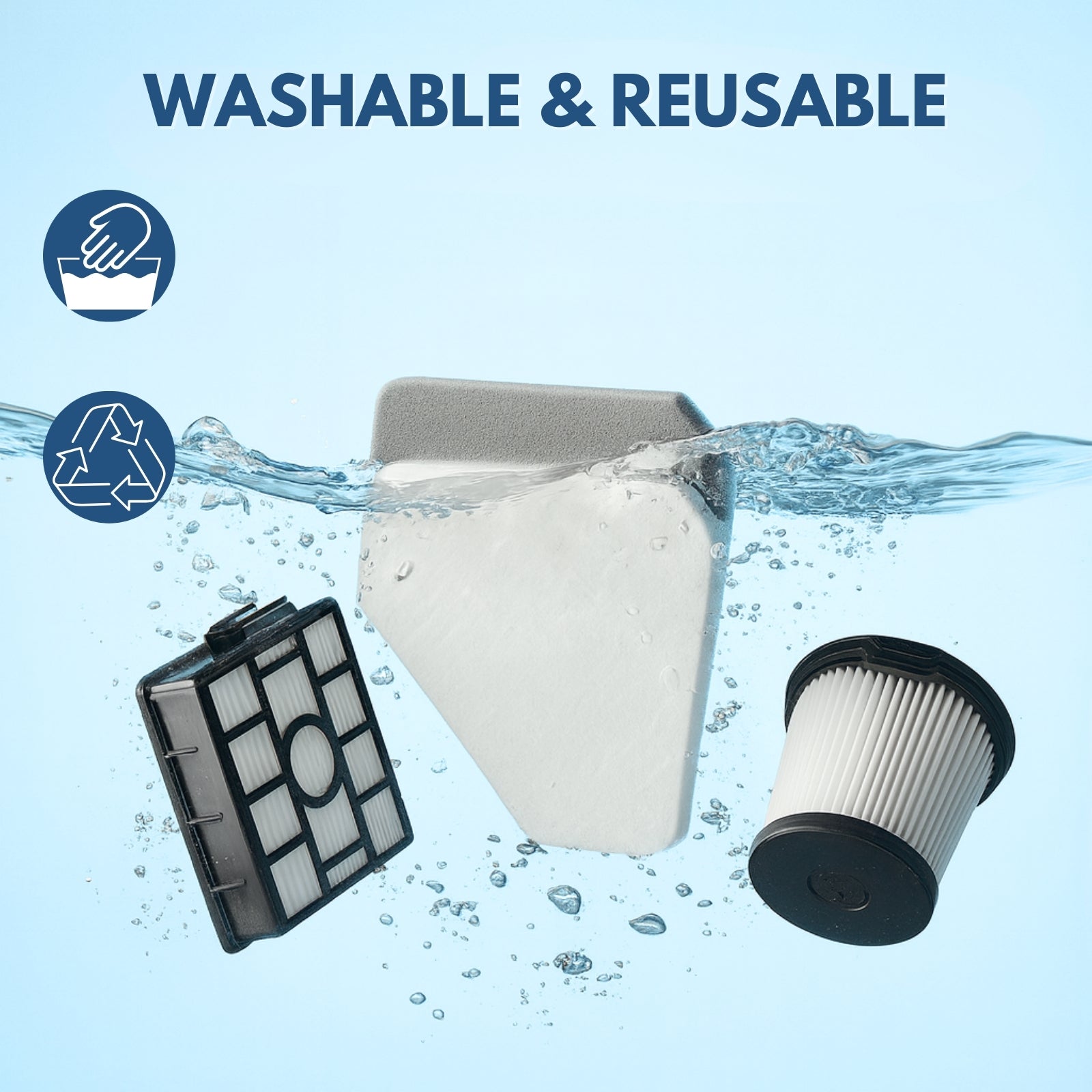Nispira Filter Replacement for Shark Clean Stick Vacuum - Thumbnail 3