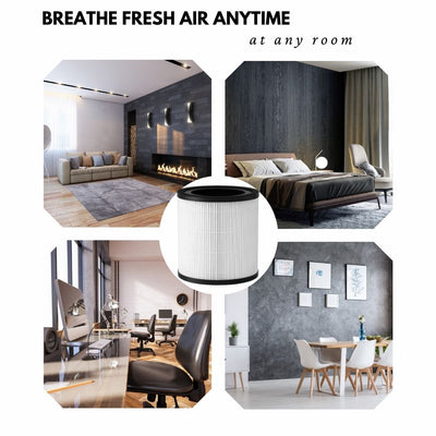 Nispira MAF-03 3-in-1 True HEPA Filter Replacement Compatible with Miko Ibuki L Air Purifier