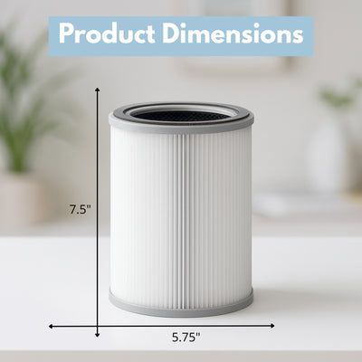 Nispira 3-In-1 True HEPA Activated Charcoal Filter for TOPPIN TPAP001 Air Purifier Comfy Air C2