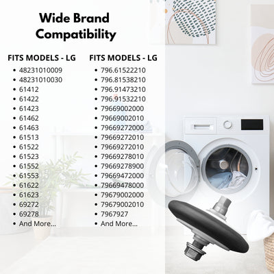 Nispira Dryer Drum Roller Assembly for LG Kenmore 4581EL2002C