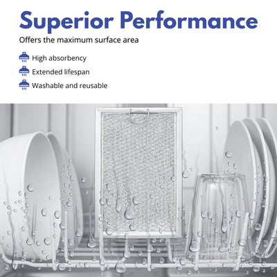 Nispira  Air Grease Filters Replace GE microwave range hood WB06X10309