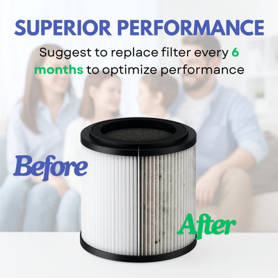 Nispira 5-Speed 4-In-1 True HEPA Filter for SilverOnyx KJ150F-C02 Air Purifier 8541832765