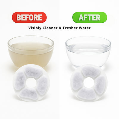 Nispira Cat Water Fountain Replacement Filters with Activated Carbon, Compatible with DEEIPET 74oz/135oz Models