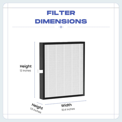 Nispira KJ217 Filter Replacement Compatible with MOOKA KJ217 Smart Large Air Purifier