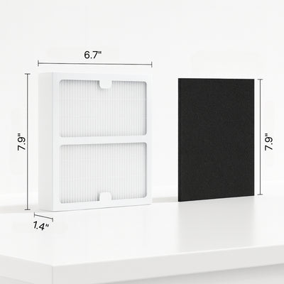 Nispira IAF-H-100B HEPA Carbon B Filter Set Replacement Compatible with Idylis B Air Purifier AC-2125, AC-2126, IAP-10-125, IAP-10-050, IAP-10-150