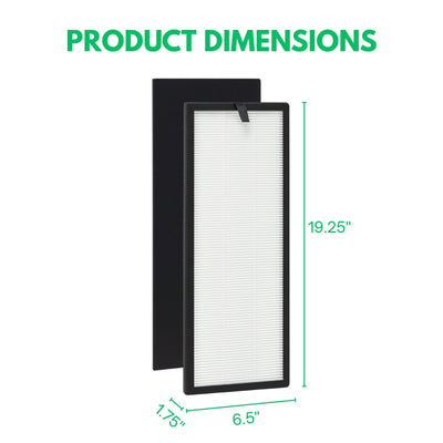 Nispira True HEPA Filter + Activated Carbon Pre Filter for Eureka NEA120 Air Purifier Toshiba Smart WIFI NEA-F1 NEA-C1