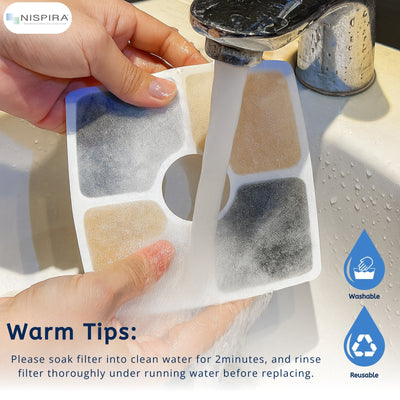 NISPIRA Charcoal Water Filter Replacements Compatible with Veken 84oz/2.5L Cat Water Fountain, Dog Water Fountain