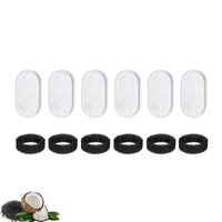 NISPIRA Stainless Steel Cat Water Fountain Activated Charcoal Water Filter Kit Replacements with Spongy Compatible with Petlibro 67oz/2L 101oz/3L PLWF003 PLWF006, Tomxcute 108oz/ 3.2L 135oz/ 4L