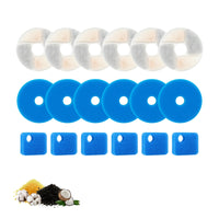 Nispira Cat Water Fountain Filter Replacements for Rantizon, Square and SORON 2.2L/73oz Stainless Steel Pet Water Fountain