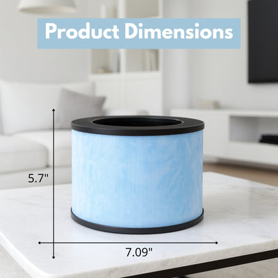 3-in-1 F100 True HEPA Activated Carbon Filter Replacement for Instant AP100 Air Purifier