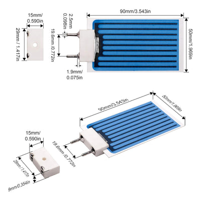 Nispira Ceramic Plates for O-555 Ozone Enerzen Generator O3 Air Purifier