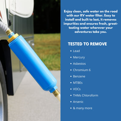 Nispira Inline Water Cartidge for Water Filter 40043 Camco RV/Marine Flexible Hose Protected Included