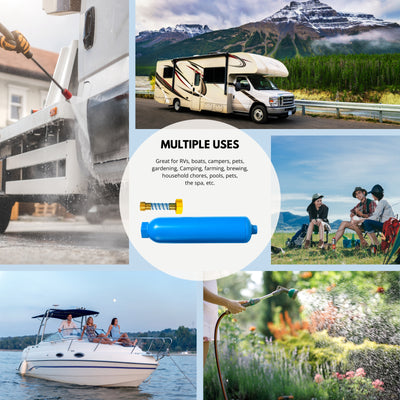 Nispira Inline Water Cartidge for Water Filter 40043 Camco RV/Marine Flexible Hose Protected Included