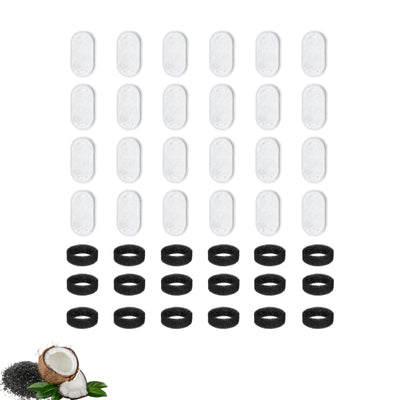 NISPIRA Stainless Steel Cat Water Fountain Activated Charcoal Water Filter Kit Replacements with Spongy Compatible with Petlibro 67oz/2L 101oz/3L PLWF003 PLWF006, Tomxcute 108oz/ 3.2L 135oz/ 4L