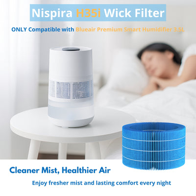 Nispira H35i Wick Filter Replacement Compatible with Blueair Premium Smart Humidifier 3.5L