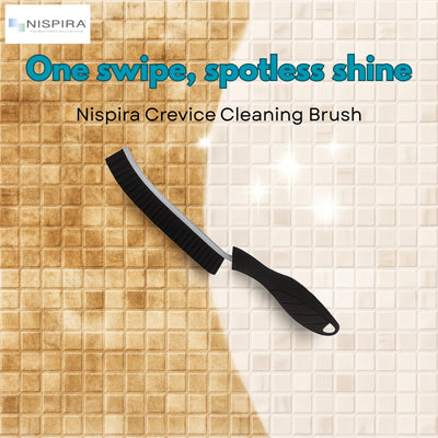 Nispira Crevice Cleaning Brush, Hard Bristle Scrub Brush for Gaps, Bathroom Cleaning Tool for Windows, Faucets, and Corners, 3 Packs