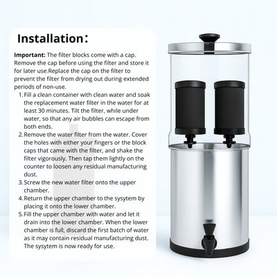 Nispira 2387 Water Filter Replacement Compatible with Alexapure Pro Gravity-Fed Water Filtration System, 5,000-Gallon Capacity