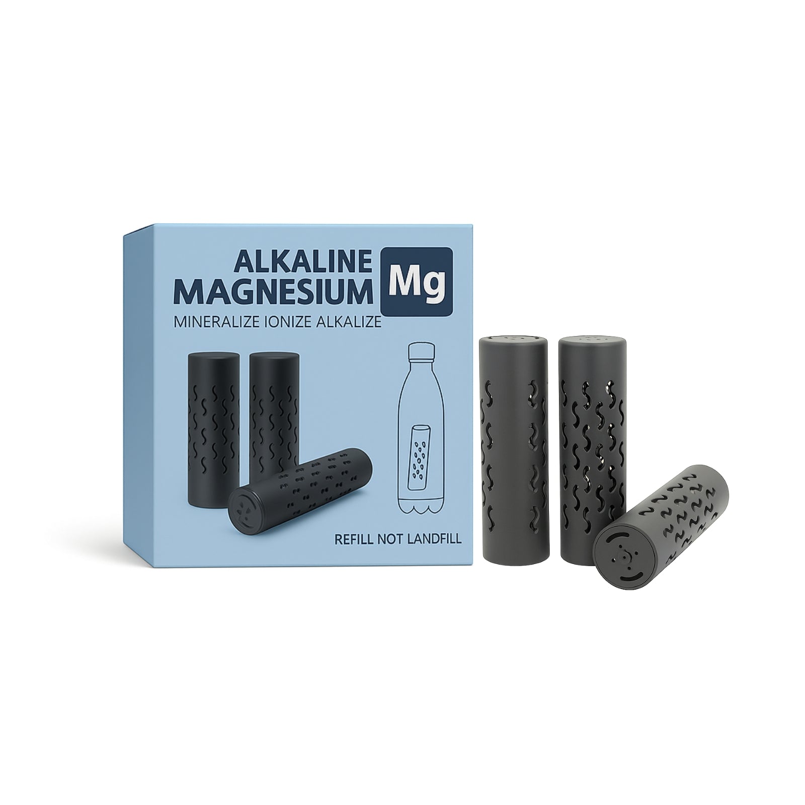 Nispira Alkaline Magnesium Water Infuser Sticks – Adds Electrolytes & Minerals Compatible with Any Bottle or Small Pitcher