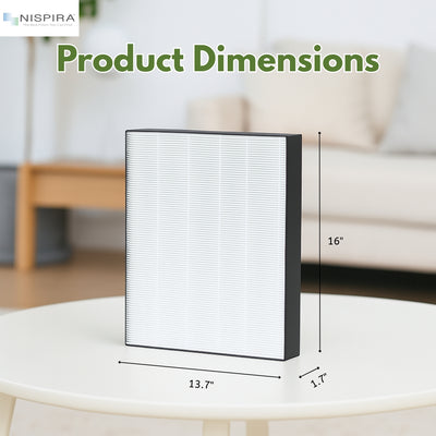 Nispira True HEPA Filter for Air400 Bissell Air Purifier 2521