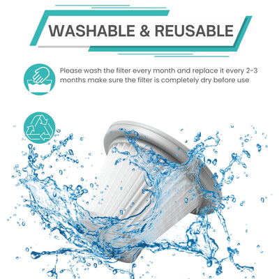 Nispira HEPA Filter Replacement Compatible with Xiaomi Deerma DX118C DX128C Handheld Portable Vacuum Cleaner