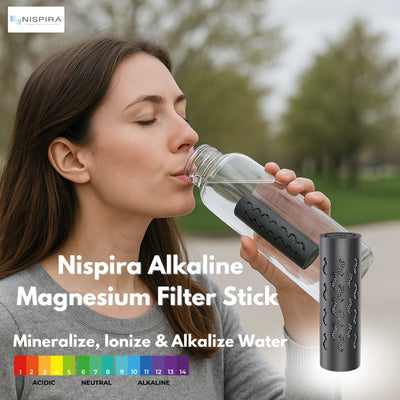 Nispira Alkaline Magnesium Water Infuser Sticks – Adds Electrolytes & Minerals Compatible with Any Bottle or Small Pitcher