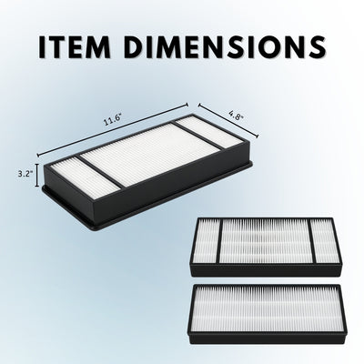 Nispira True HEPA Filter H + Carbon Pre Filter B for HRF-H1 Honeywell Air Purifier HPA050, HPA150, HPA060, HPA160, HHT055, HHT155, 2 Sets