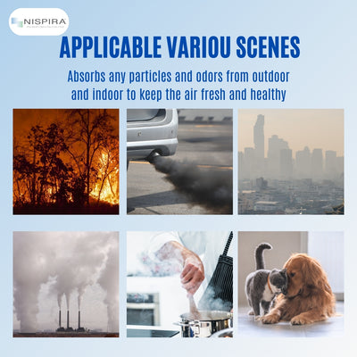 Nispira FLT5600 Filter N Replacement for GermGuardian AC5600WDLX AC5600W AC5600WFL Air Purifier FLT56CB4 True HEPA + Carbon Pre Filter Set.