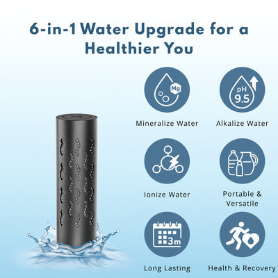 Nispira Alkaline Magnesium Water Infuser Sticks – Adds Electrolytes & Minerals Compatible with Any Bottle or Small Pitcher