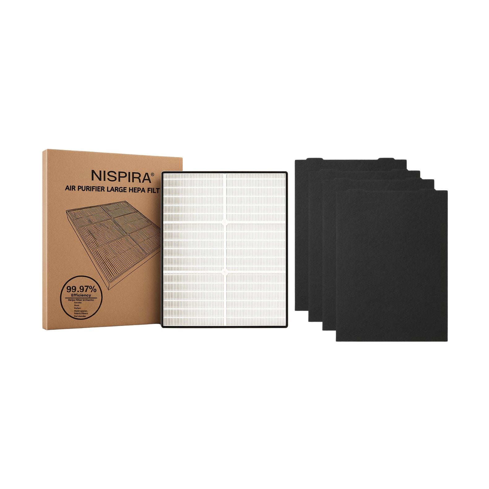 Nispira HEPA Filter Compatible with Whirlpool Whispure Air Purifier 510 AP510, AP530, AP450, WP500, WP1000 1183054K