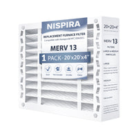 Nispira 20x20x4 Replacement Air Filter for Honeywell FC100A1011 – MERV 13 Pleated HVAC Furnace Filter