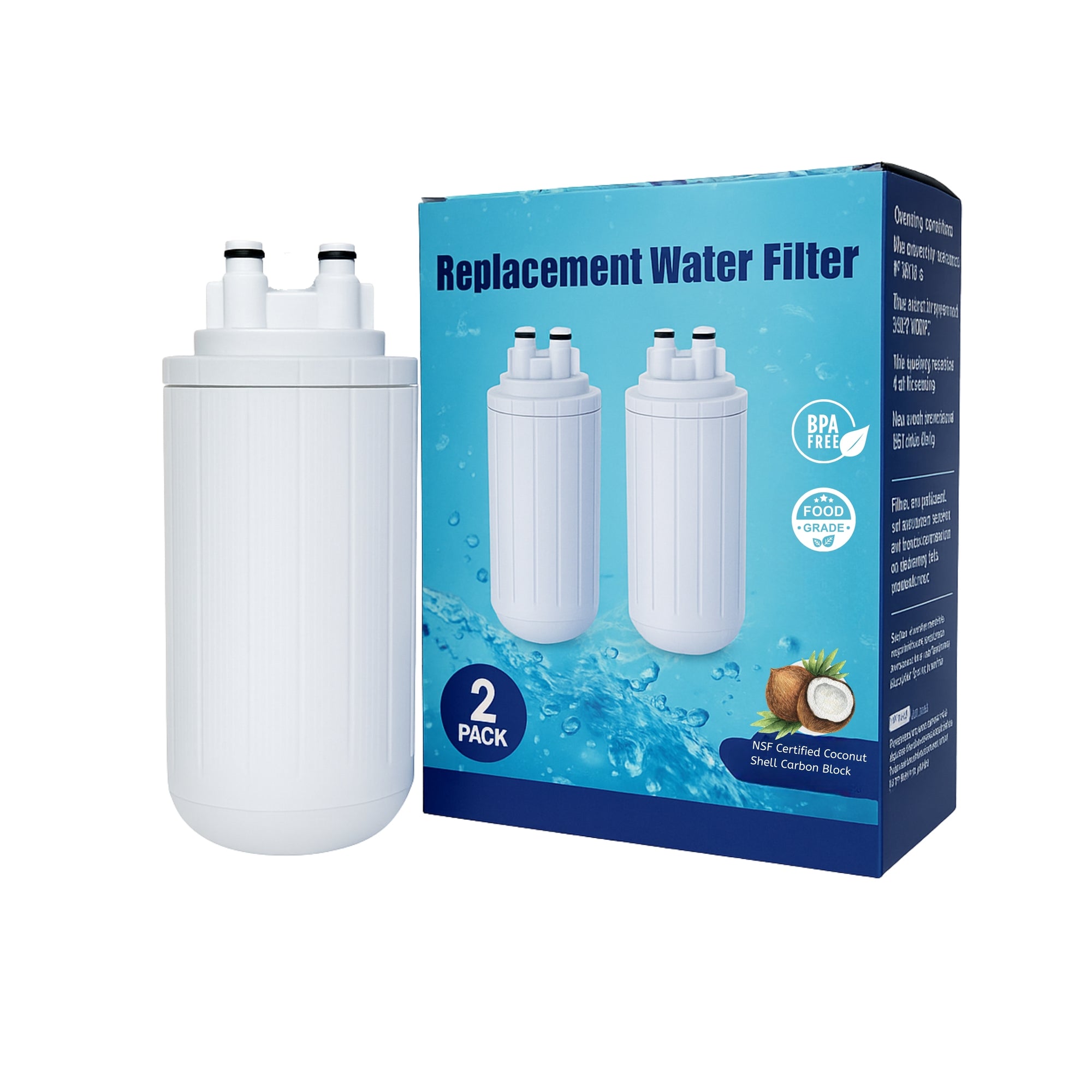 Nispira Carbon Block Water Filter Replacement Compatible with Brita Hub Instant Powerful Countertop System