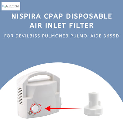 Nispira CPAP Disposable Air Inlet Filter for Devilbiss Pulmoneb Pulmo-Aide 3655D