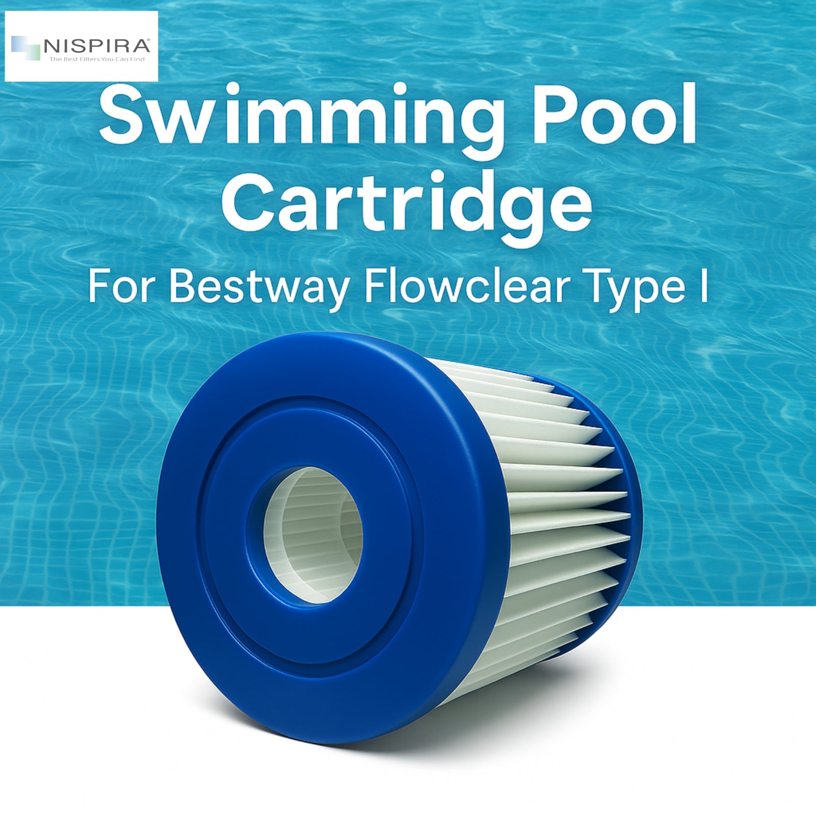 Nispira Pool Filter Replacement Compatible with Bestway Flowclear Type
