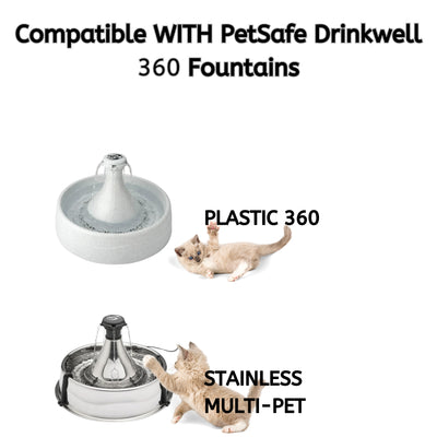 Nispira Charcoal Water Filter for Pet Water Fountain Drinkwell 360