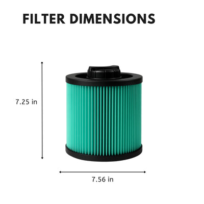 Nispira DXVC6914 HEPA Vacuum Filter, Fits 6-16 Gallon Wet/Dry Vacuums, Compatible with DeWalt DXV06P DXV09P DXV09PA DXV10P DXV10PL DXV10S DXV10SA DXV10SB DXV12P DXV14P DXV16P DXV16PA