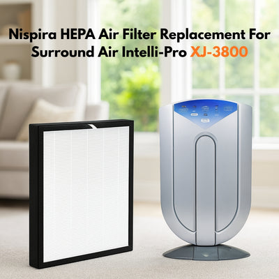 Nispira HEPA Air Filter Replacement for Surround Air Intelli-Pro XJ-3800