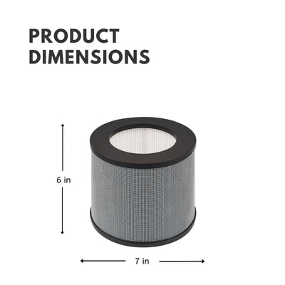 Nispira 3-In-1 True HEPA Replacement Filter Compatible with Air Purifier TaoTronics TT-AP006