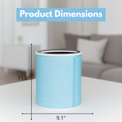 Nispira 4-In-1 True HEPA Activated Carbon Filter For Enrichment Purezone Turbo Air Purifier PEAIRCYL