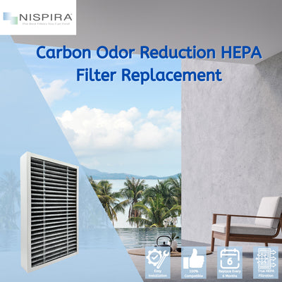 Nispira Carbon HEPA Filter for C01 T02 Filtrete Air Purifier FAP-T02-F1 F1 FAPF-F1-O