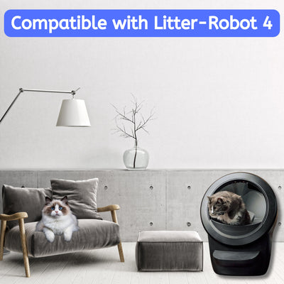 Nispira Activated Charcoal Litter Box Filters for Litter-Robot 4 Self Cleaning I Pet Safe, Non-Toxic, Free of VOCs, Odor Filter