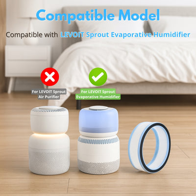 Nispira HEPA Filter Replacement Compatible with LEVOIT Sprout Evaporative Humidifier LEH-B381S