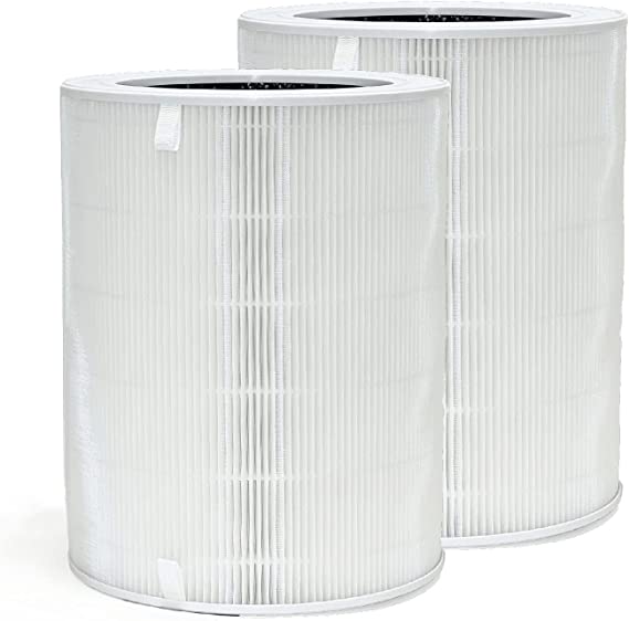 Nispira 3-in-1 True HEPA Activated Carbon Filter Compatible with Hestom Air Purifier NDAP-01 NDAP-02