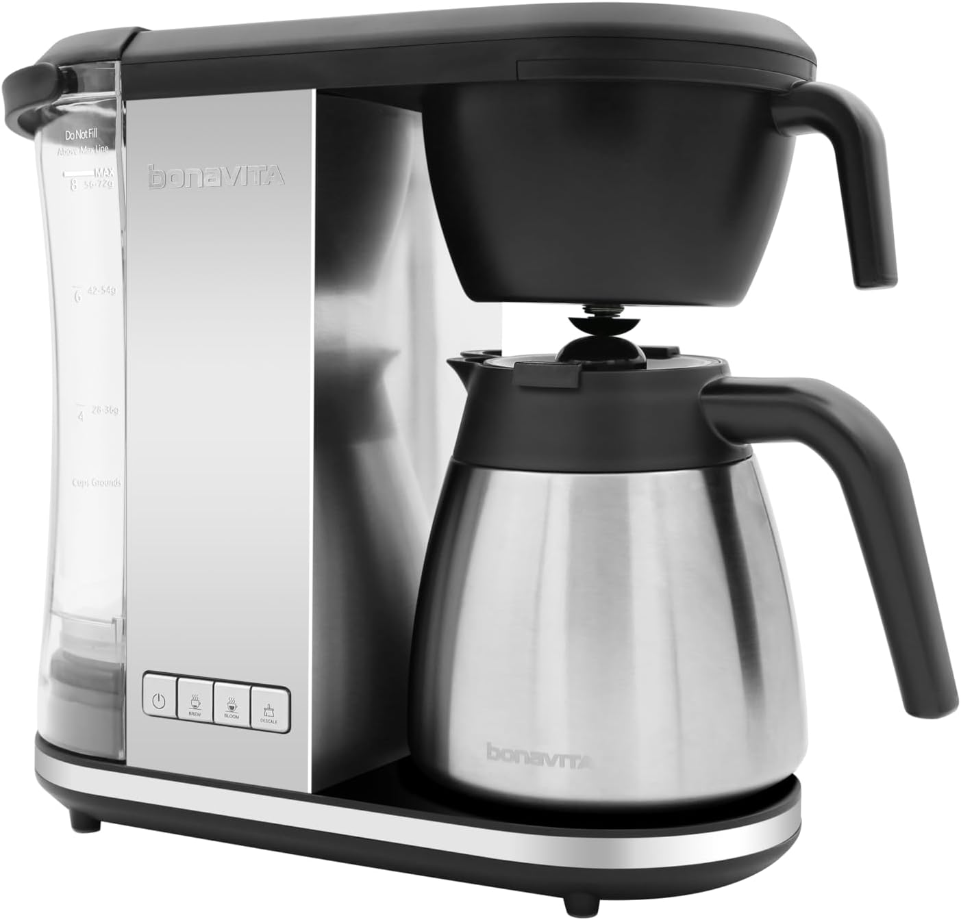 8 cup carafe coffee maker Bonavita Enthusiast BVC2201TS 8‐Cup Drip Brewer – Matte Black with Stainless Steel Thermal Carafe